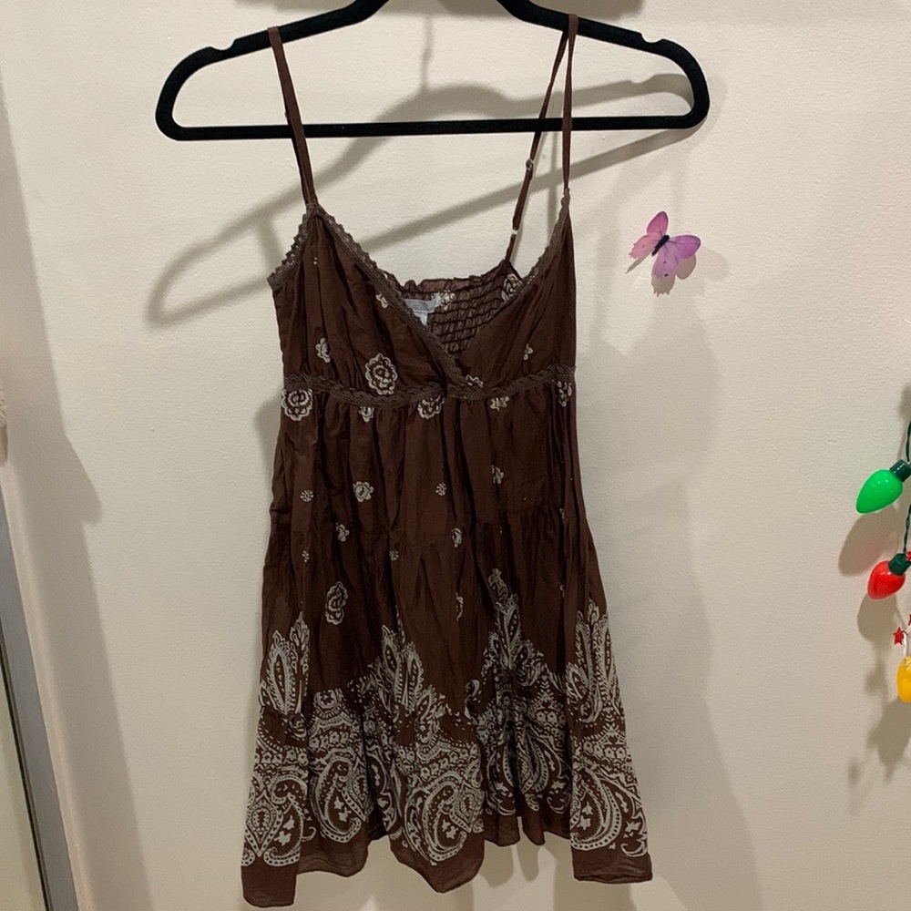 brown mini dress